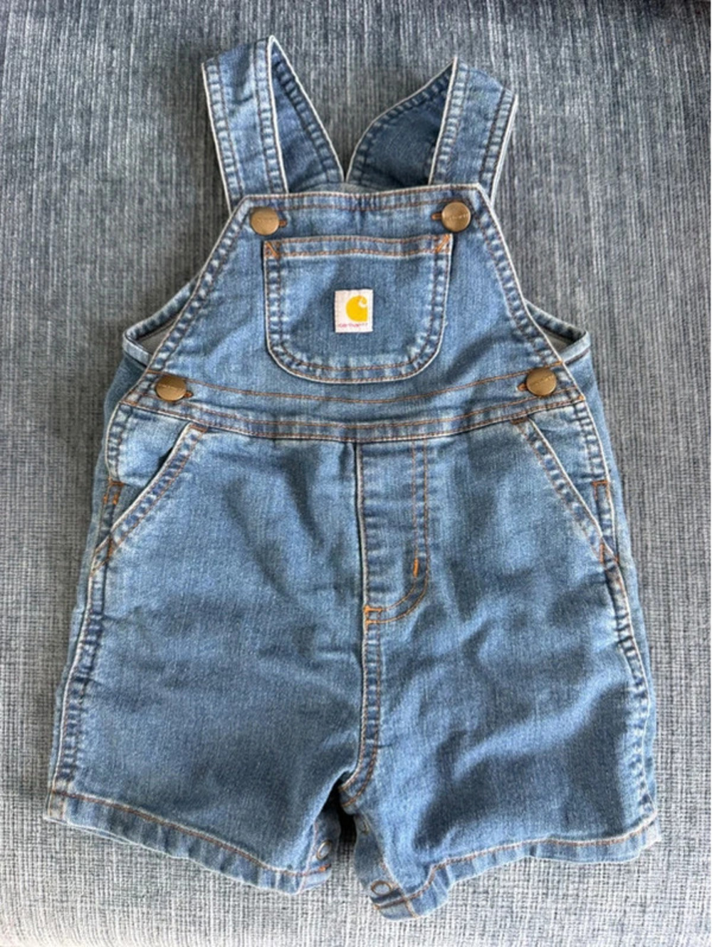 Carhartt Infant/Toddler Denim Bib Shortall Size 18 months